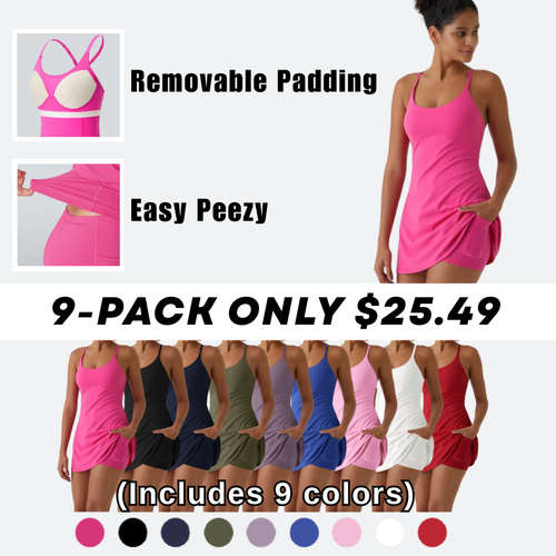 🔥Summer Sale - 78% OFF💥Softlyzero Plush Backless Active Dress-Easy Peezy