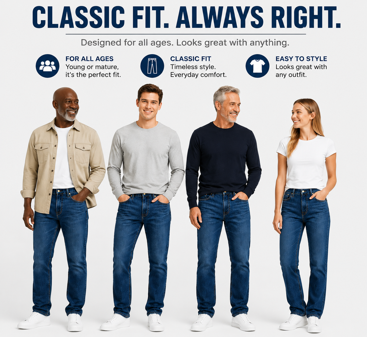 Flex Stretch Slim Straight Jeans - Last Day Promotion🔥