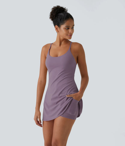 🔥Summer Sale - 78% OFF💥Softlyzero Plush Backless Active Dress-Easy Peezy