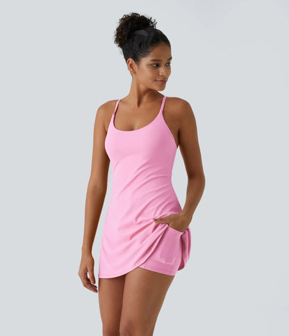 🔥Summer Sale - 78% OFF💥Softlyzero Plush Backless Active Dress-Easy Peezy