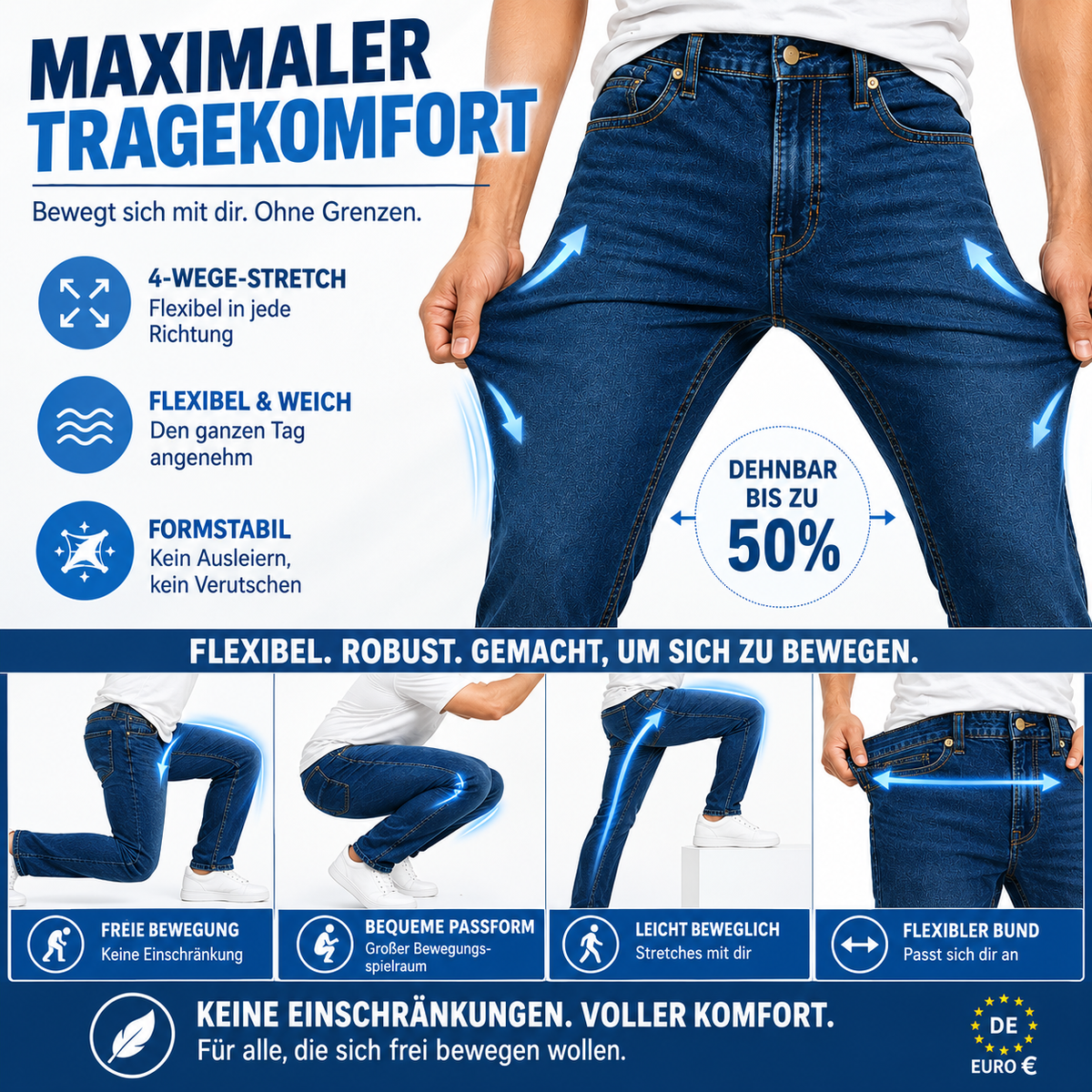 Flex Stretch Slim Straight Jeans – Letzter Tag der Aktion 🔥