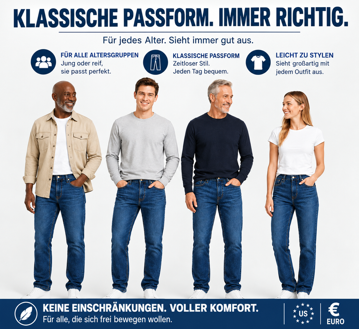 Flex Stretch Slim Straight Jeans – Letzter Tag der Aktion 🔥