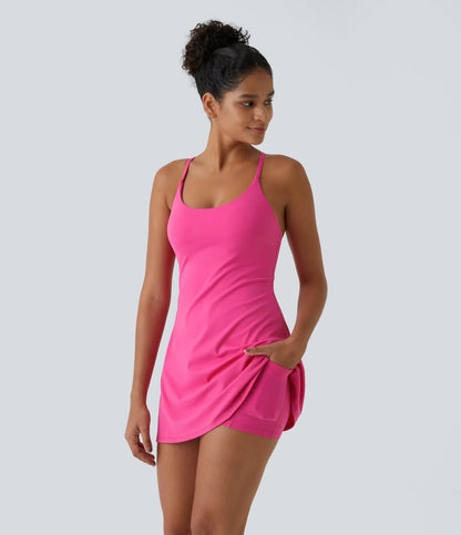 🔥Summer Sale - 78% OFF💥Softlyzero Plush Backless Active Dress-Easy Peezy